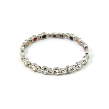 Stardust Dream - Negative Ion Bracelet, Stainless Steel with Swarovski Crystals